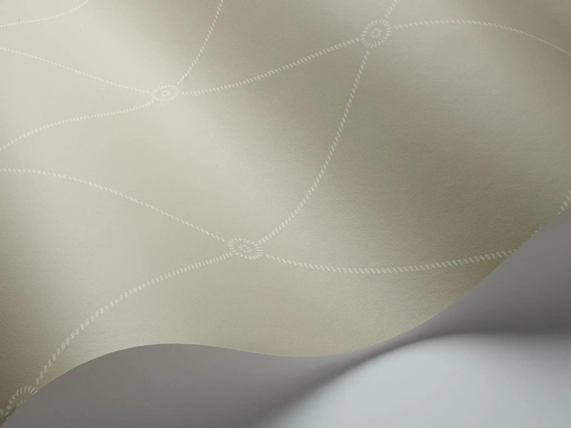 Tapeta ARCHIVE ANTHOLOGY - Large Georgian Rope Trellis oliwkowy Cole & Son Eye on Design