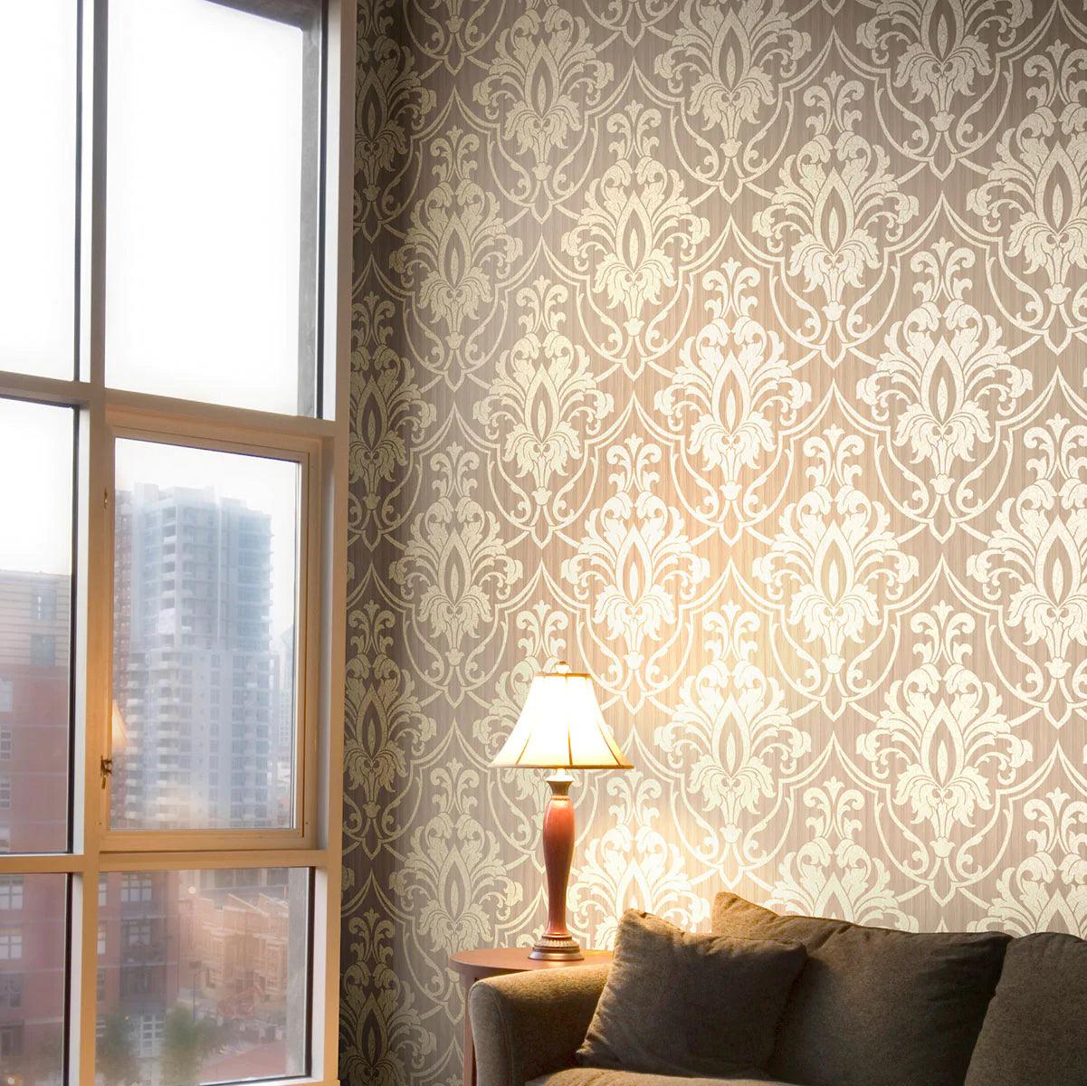 Wallpaper with Ornaments ARCHIVE TRADITIONAL - Petersburg Sand Damask