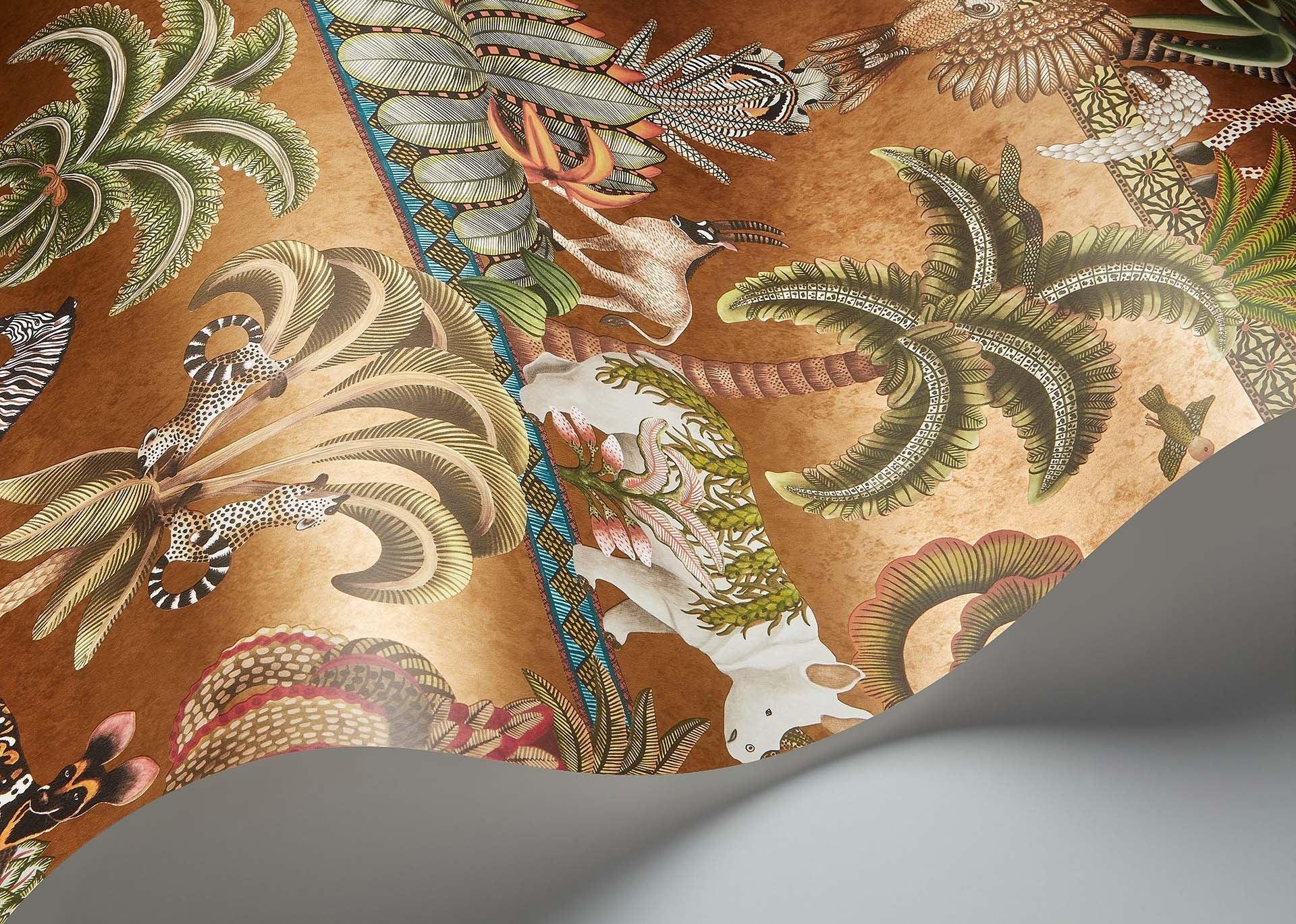 Tapeta ARDMORE JABULA - Afrika Kingdom metaliczny brąz Cole & Son Eye on Design