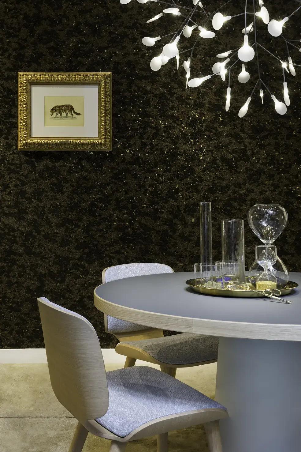 Tapeta BEARDED LEOPARD - BLACKENED GOLD Arte Eye on Design