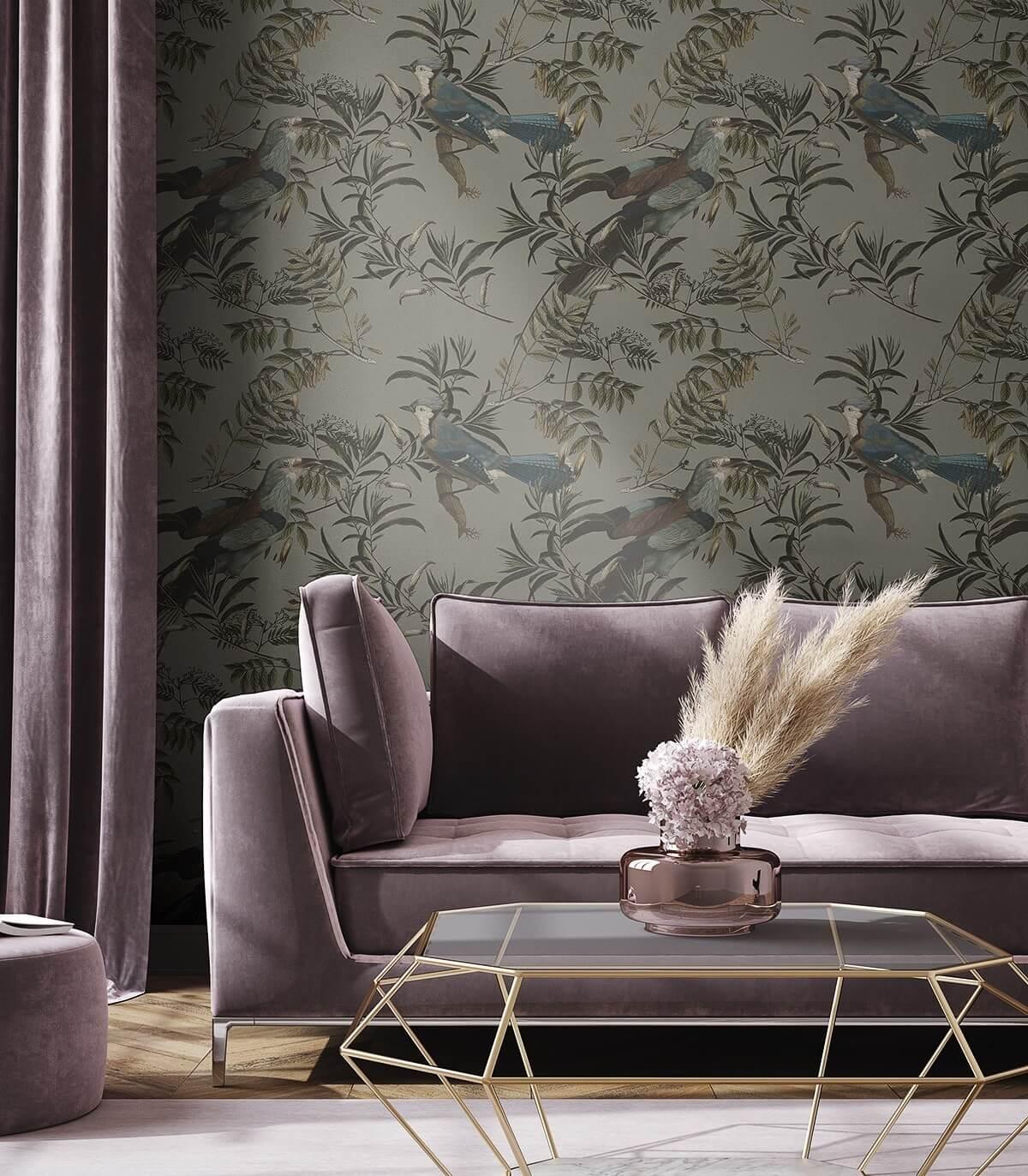 Tapeta BIRDS IN GARDEN Wallcolors Eye on Design