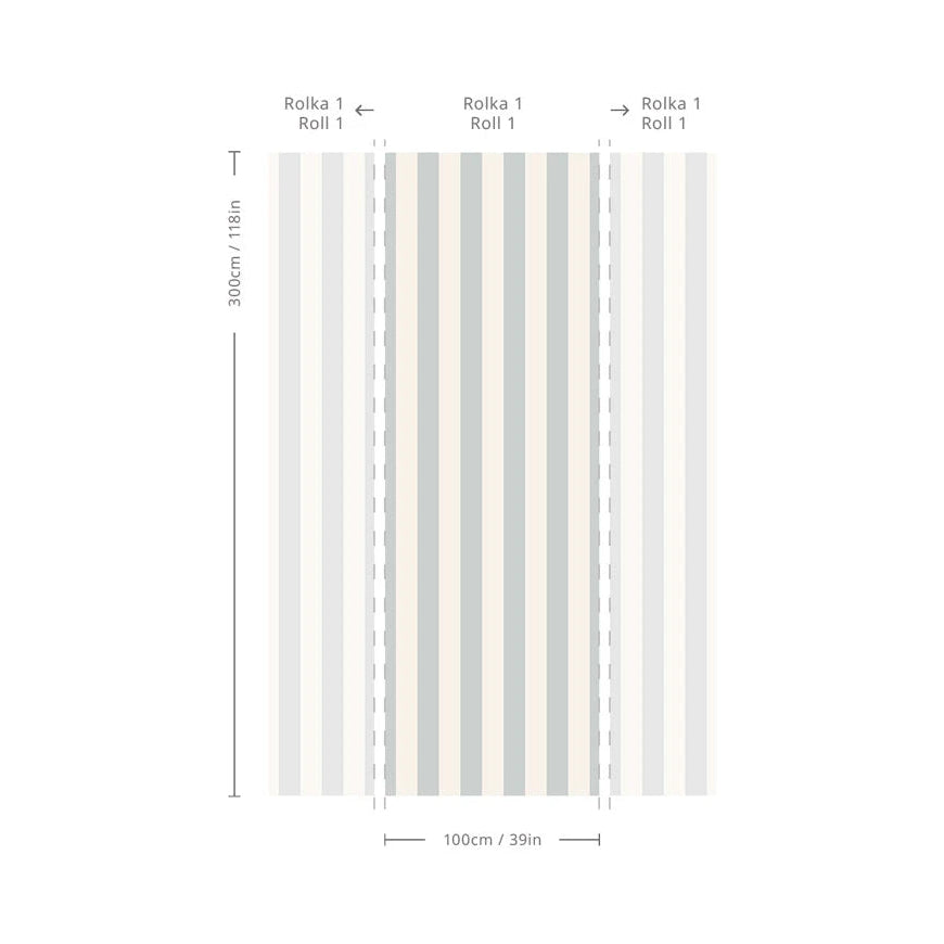 Vliesbehang BOLD STRIPE STORM gedempt blauw