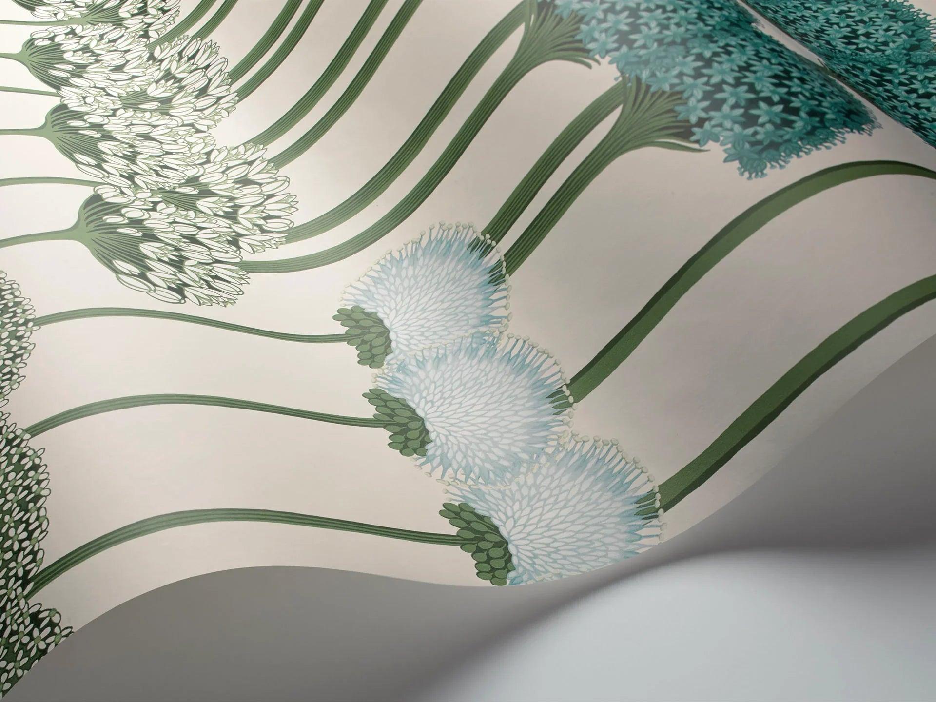 Tapeta BOTANICAL BOTANICA - Allium jadeit na bieli Cole & Son Eye on Design