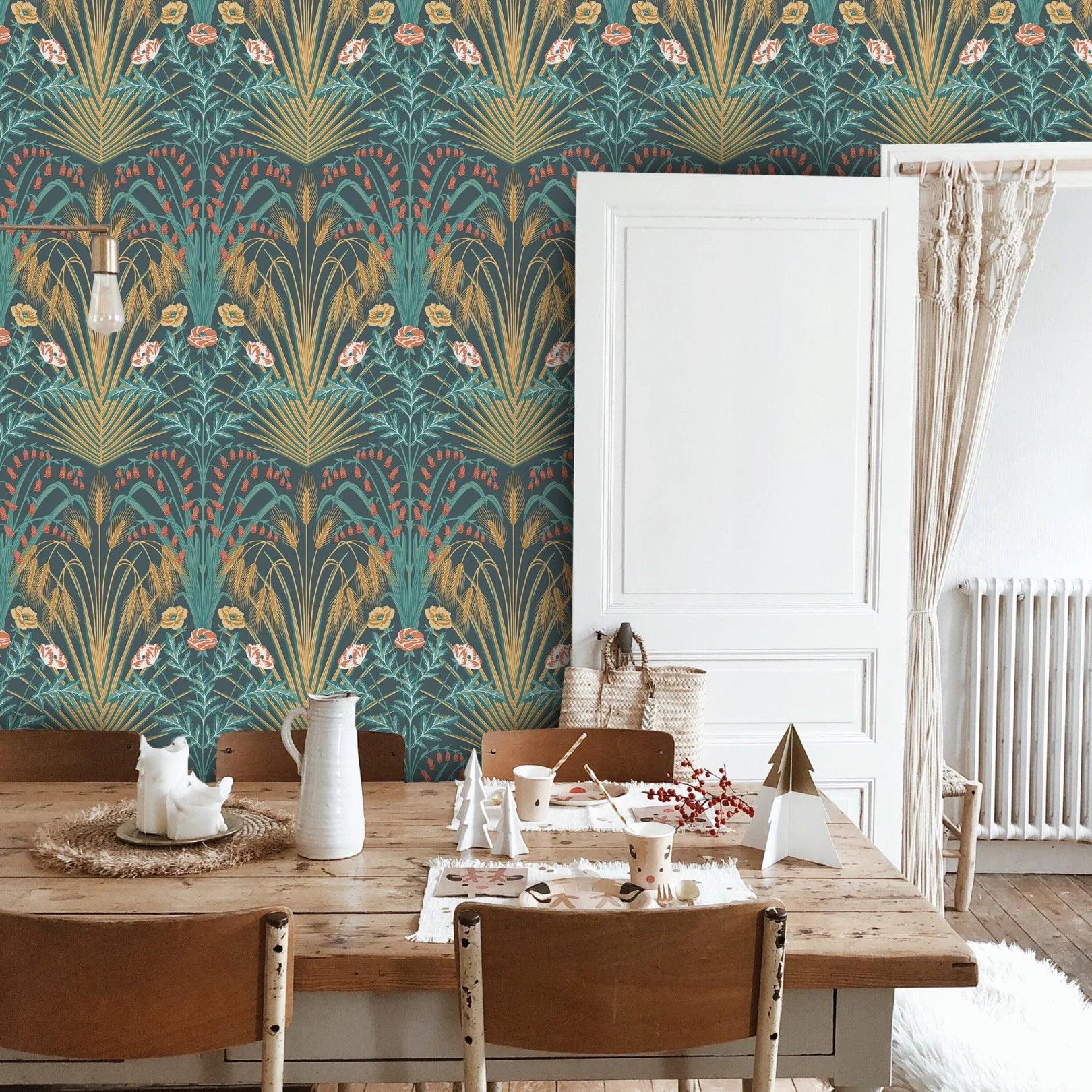 Tapeta BOTANICAL BOTANICA - Bluebell metaliczne złoto Cole & Son Eye on Design