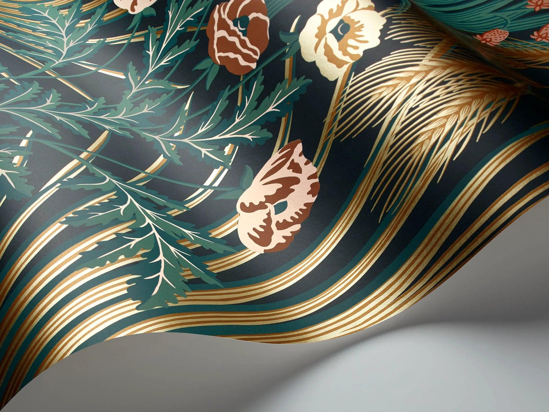 Tapeta BOTANICAL BOTANICA - Bluebell metaliczne złoto Cole & Son Eye on Design