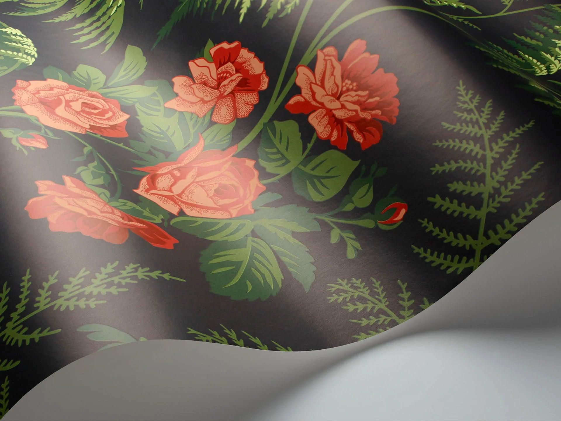 Tapeta BOTANICAL BOTANICA - Rose czarny Cole & Son Eye on Design