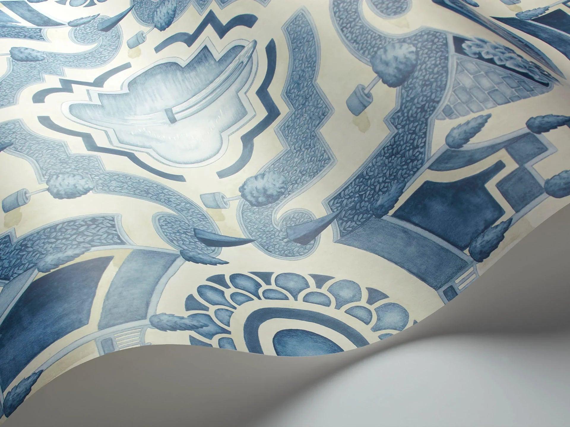 Tapeta BOTANICAL BOTANICA - Topiary niebieski Cole & Son Eye on Design