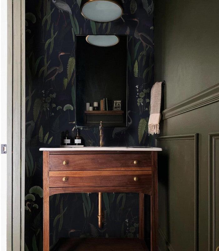 Tapeta Calm Heron Navy Wallcolors Eye on Design