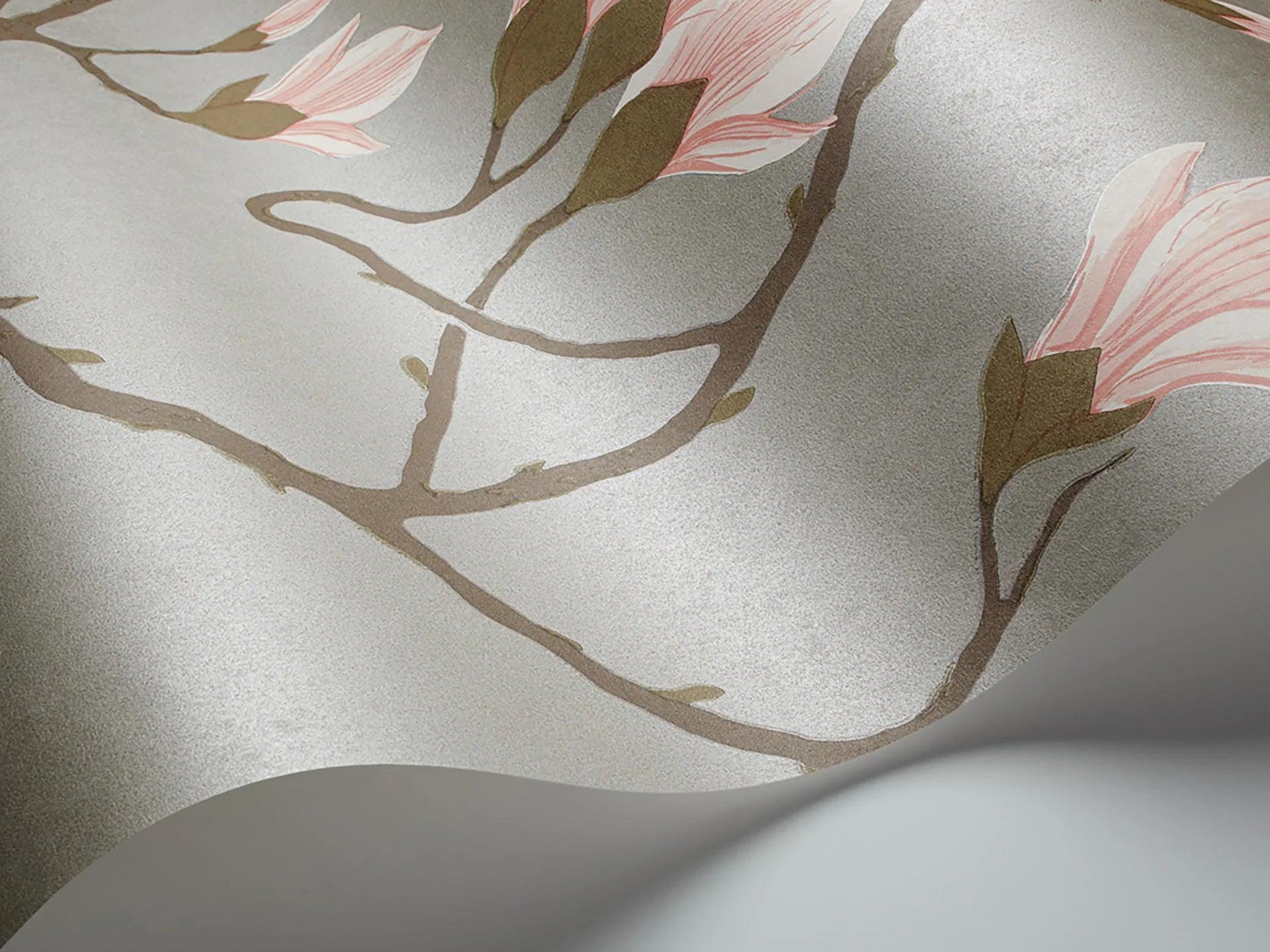 Tapeta CONTEMPORARY COLLECTION - Magnolia metaliczny srebrny Cole & Son Eye on Design