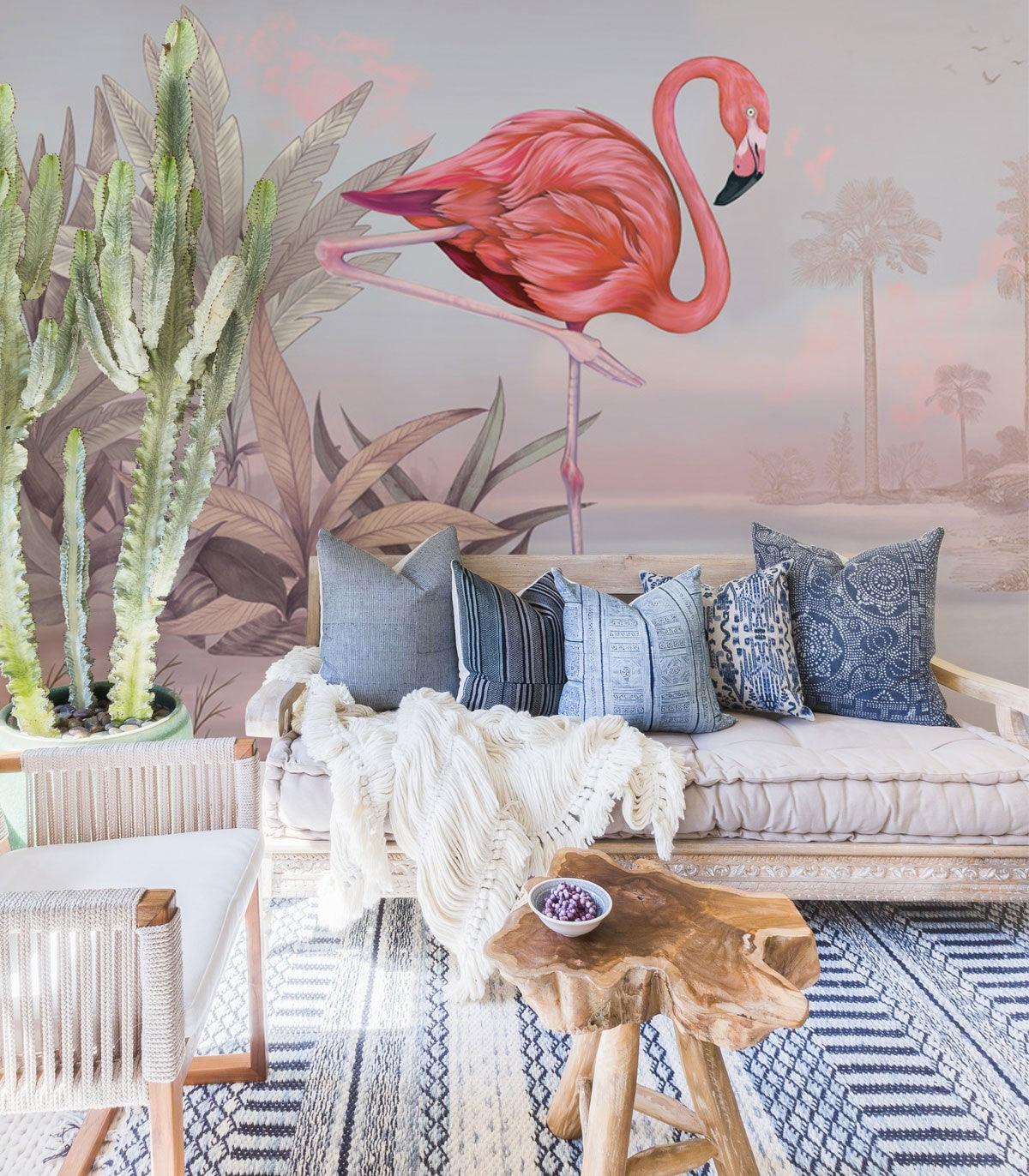 Tapeta CRIMSON FLAMINGO PINK Wallcolors Eye on Design