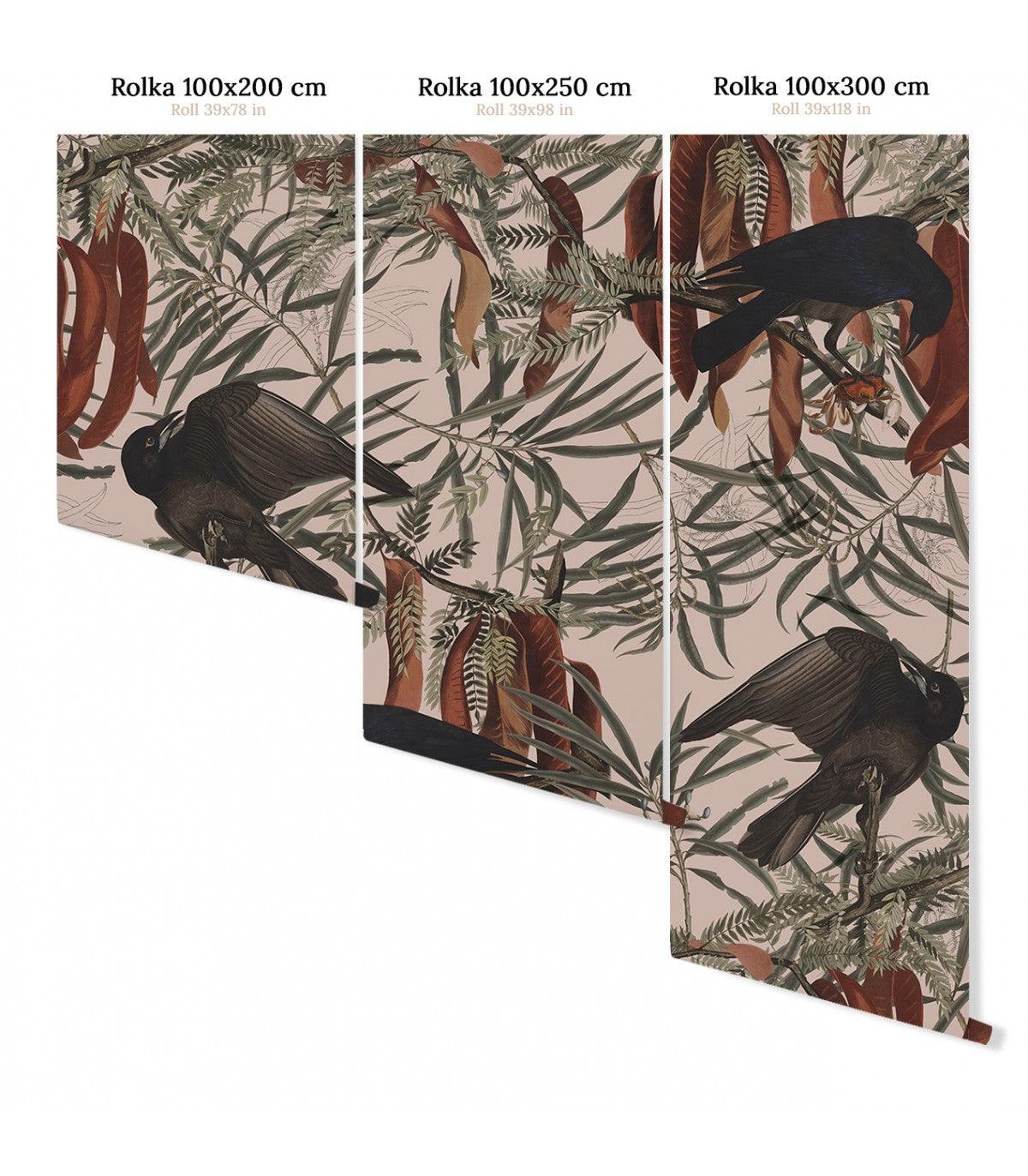 Tapeta CROWS PINK Wallcolors Eye on Design