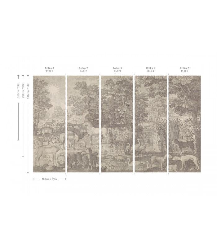 Tapeta Fauna Fresco Beige Wallcolors Eye on Design