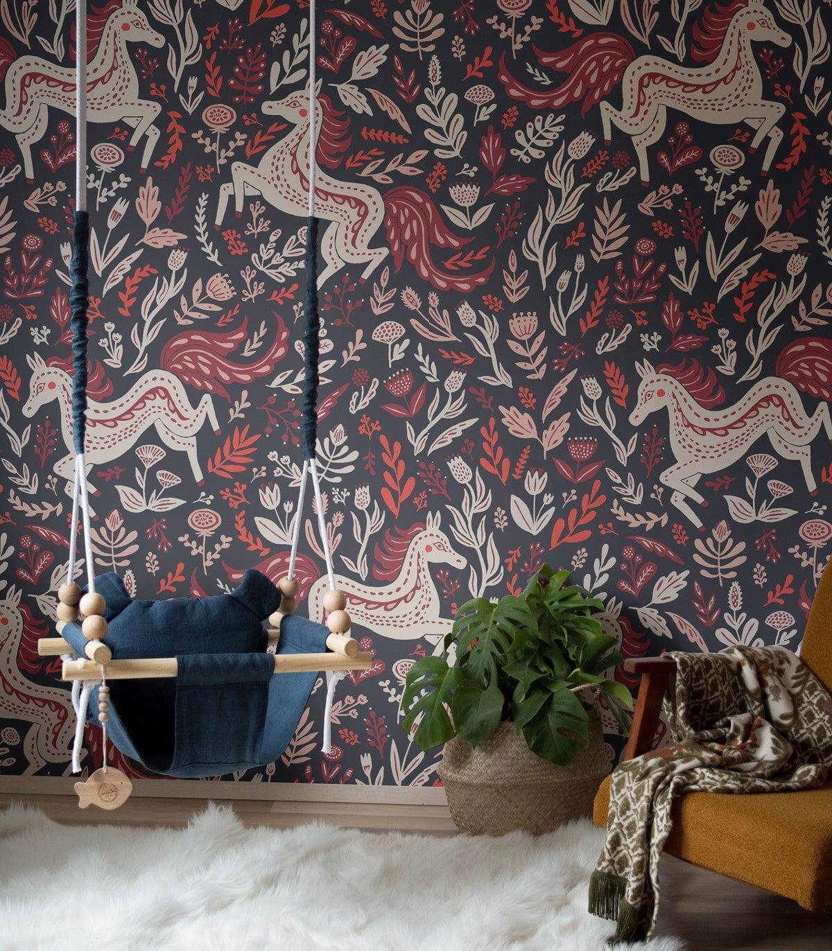 Tapeta FOLK ANIMALS Wallcolors Eye on Design
