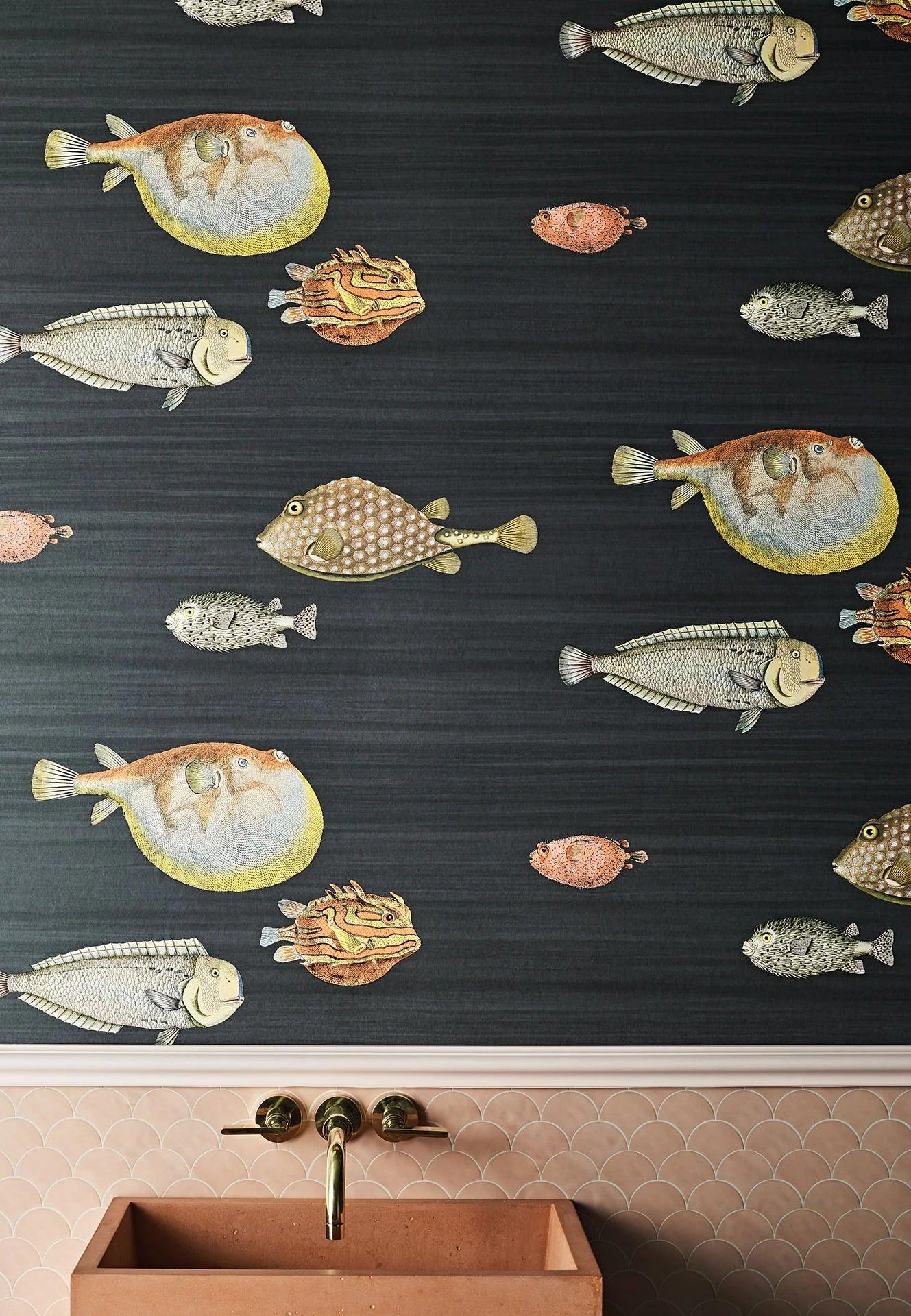 Tapeta FORNASETTI - Acquario czarny Cole & Son Eye on Design