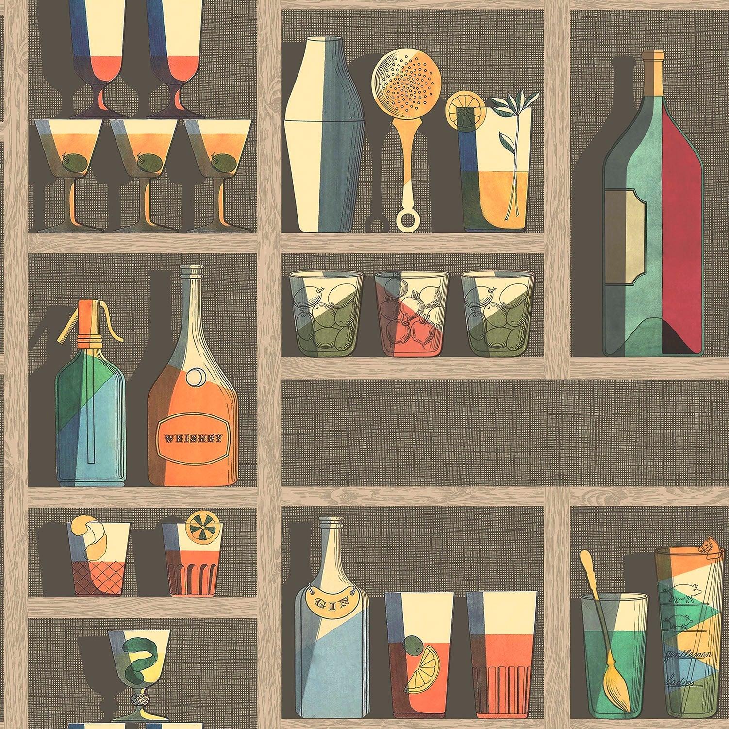 Tapeta FORNASETTI SENZA TEMPO - Cocktails wielobarwny Cole & Son Default Title Eye on Design