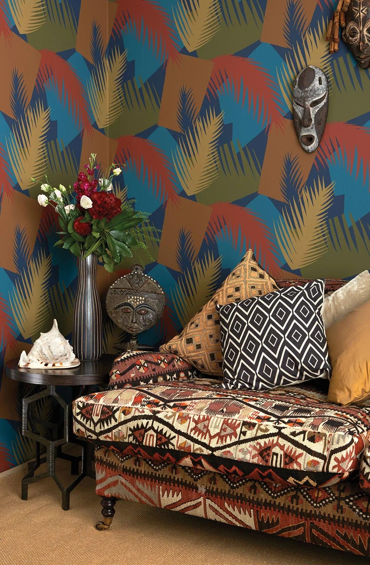 Tapeta GEOMETRIC II - Deco Palm wielobarwny Cole & Son Eye on Design