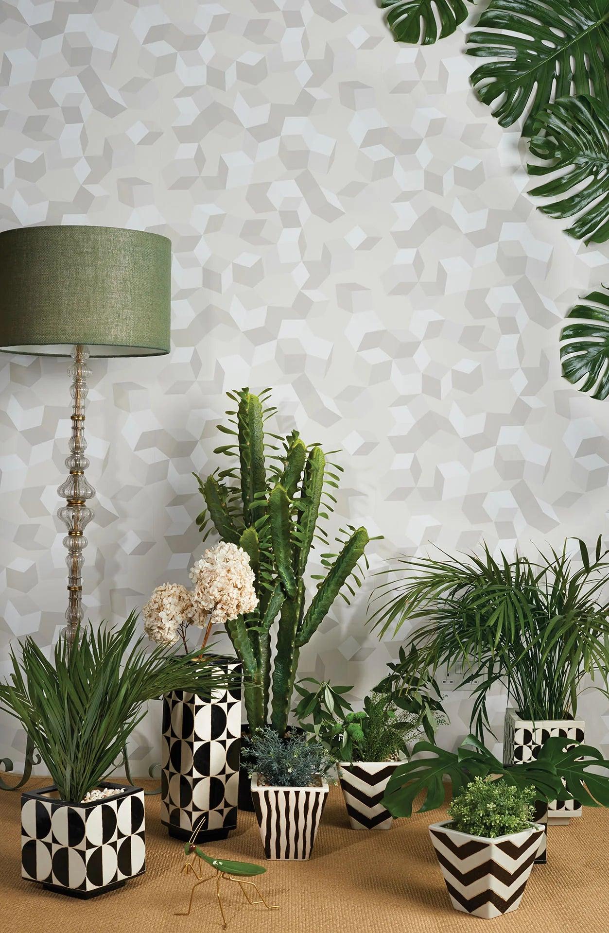 Tapeta GEOMETRIC II - Puzzle biały Cole & Son Eye on Design