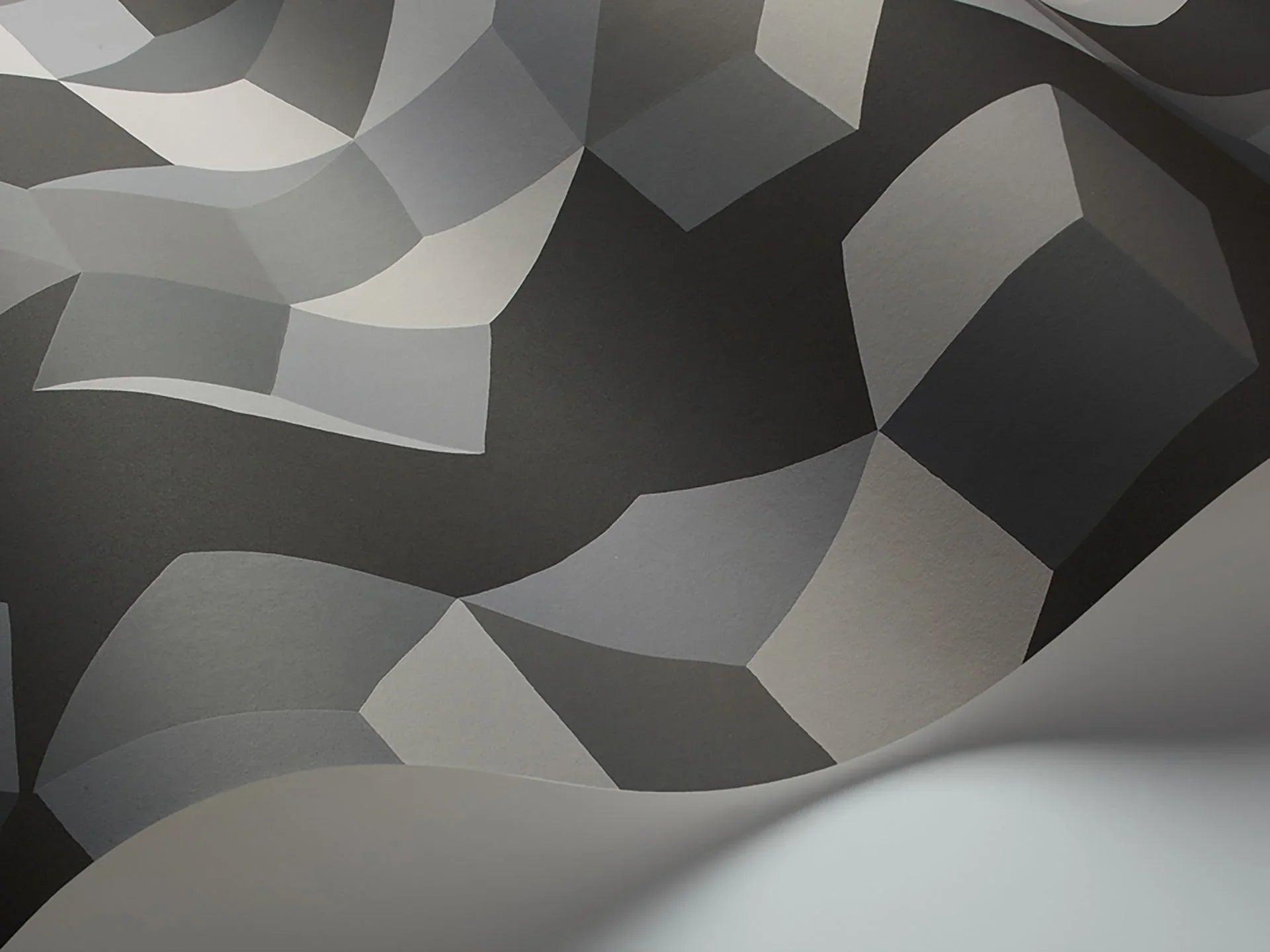 Tapeta GEOMETRIC II - Puzzle ciemnoszary Cole & Son Eye on Design