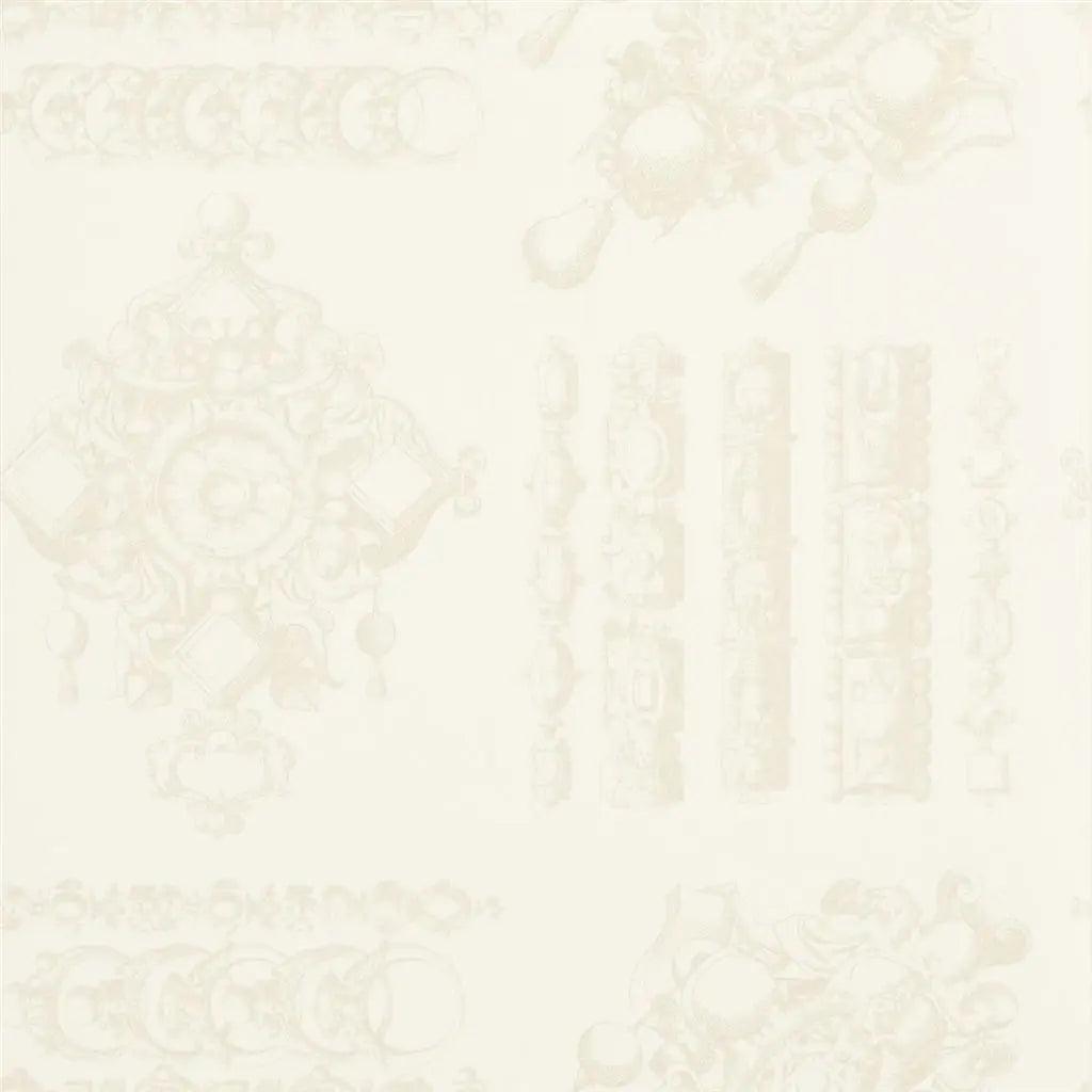 Tapeta LA MAIN AU COLLET - COQUILLAGE kremowy Christian Lacroix Eye on Design