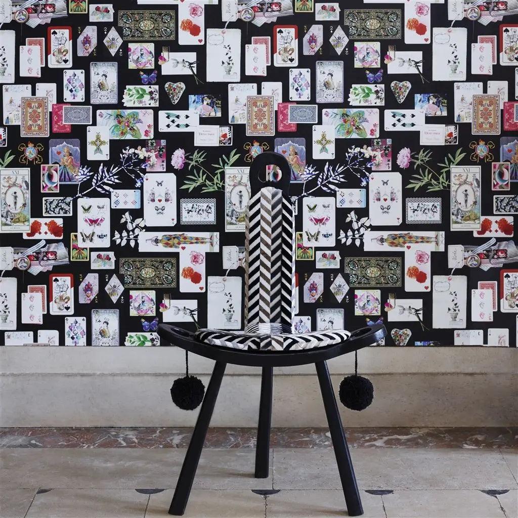 Tapeta MAISON DE JEU - RÉGLISSE czarny Christian Lacroix Eye on Design