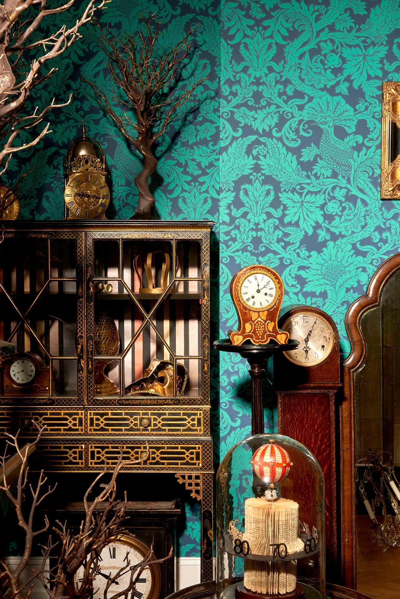 Tapeta MARIINSKY DAMASK - Balabina niebieski Cole & Son Eye on Design