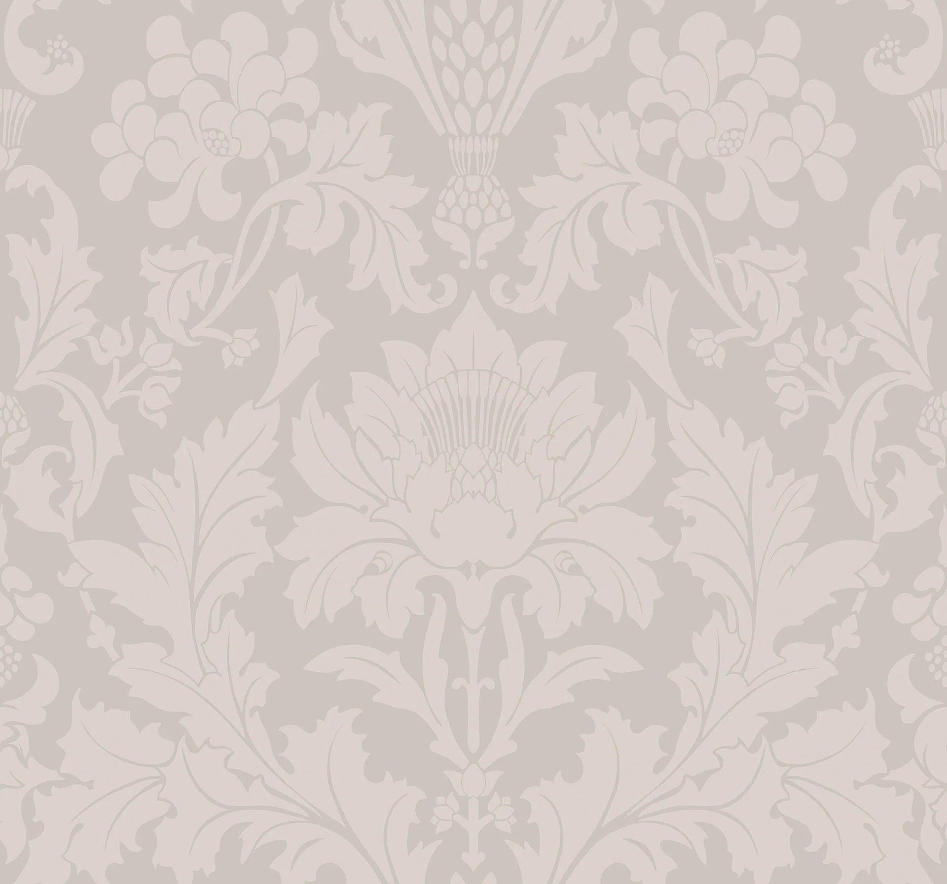 Tapeta MARIINSKY DAMASK - Fonteyn ciepła szarość Cole & Son Eye on Design
