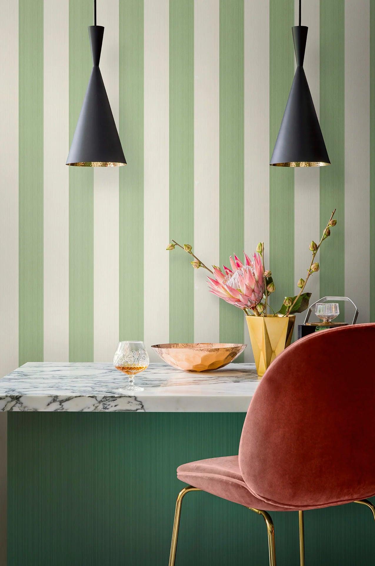 Tapeta MARQUEE STRIPES - Jaspe Stripe zielony Cole & Son Eye on Design
