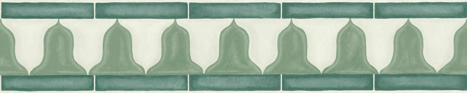 Tapeta MARTYN LAWRENCE BULLARD - Zellige Border zielony Cole & Son Eye on Design