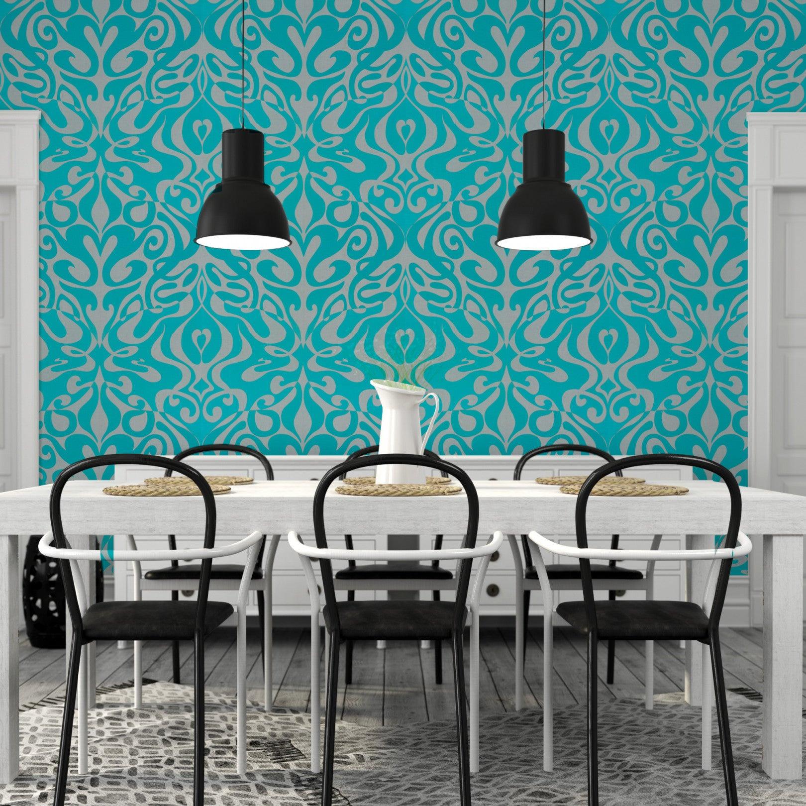 Tapeta NEW CONTEMPORARY II - Woodstock niebieski Cole & Son Eye on Design