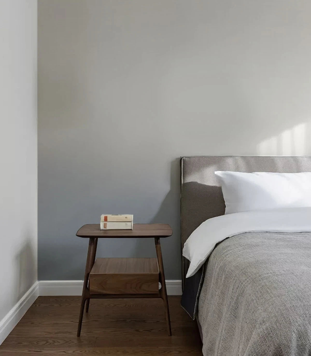 Tapete Farbverlauf OMBRE MIST kühles Blau mit Grau