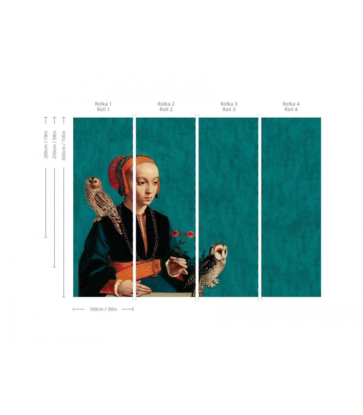 Tapeta OWL LADY Wallcolors Eye on Design