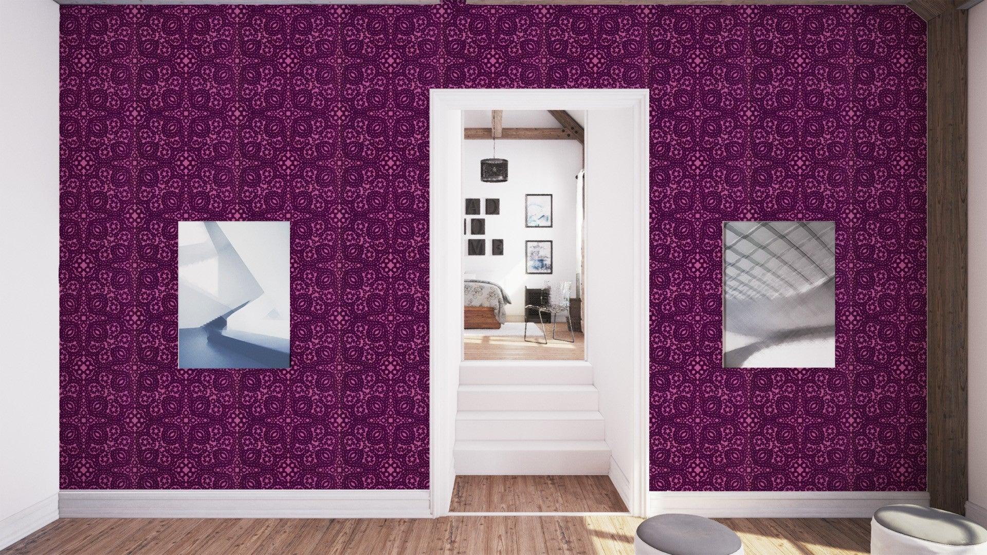 Tapeta PASEO - GRENAT fioletowy Christian Lacroix Eye on Design