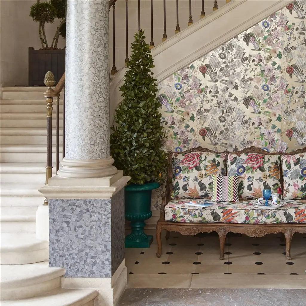 Tapeta PICASSIETTE - GRIS ORAGE beżowy Christian Lacroix Eye on Design