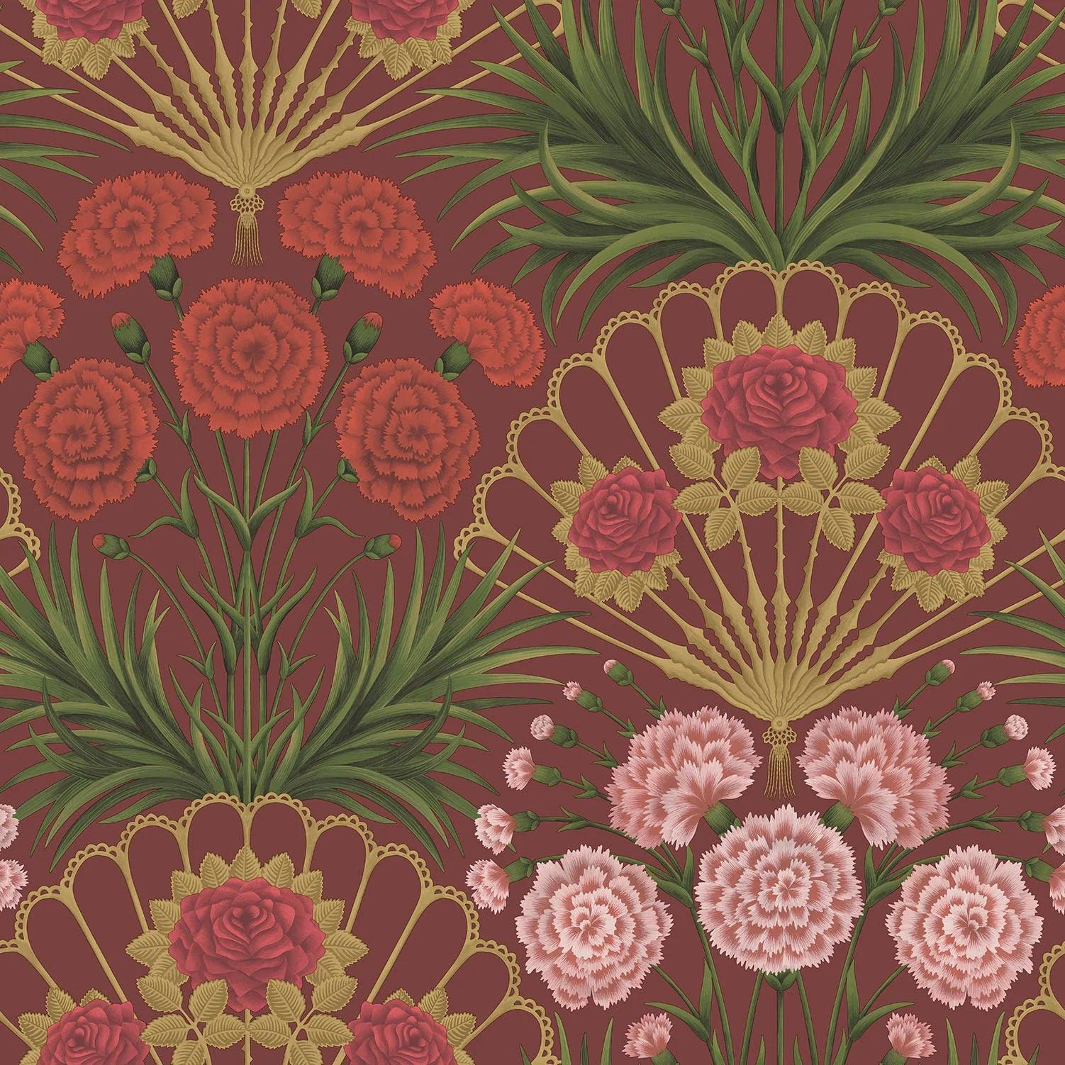 Tapeta SEVILLE - Flamenco Fan bordowy Cole & Son Eye on Design