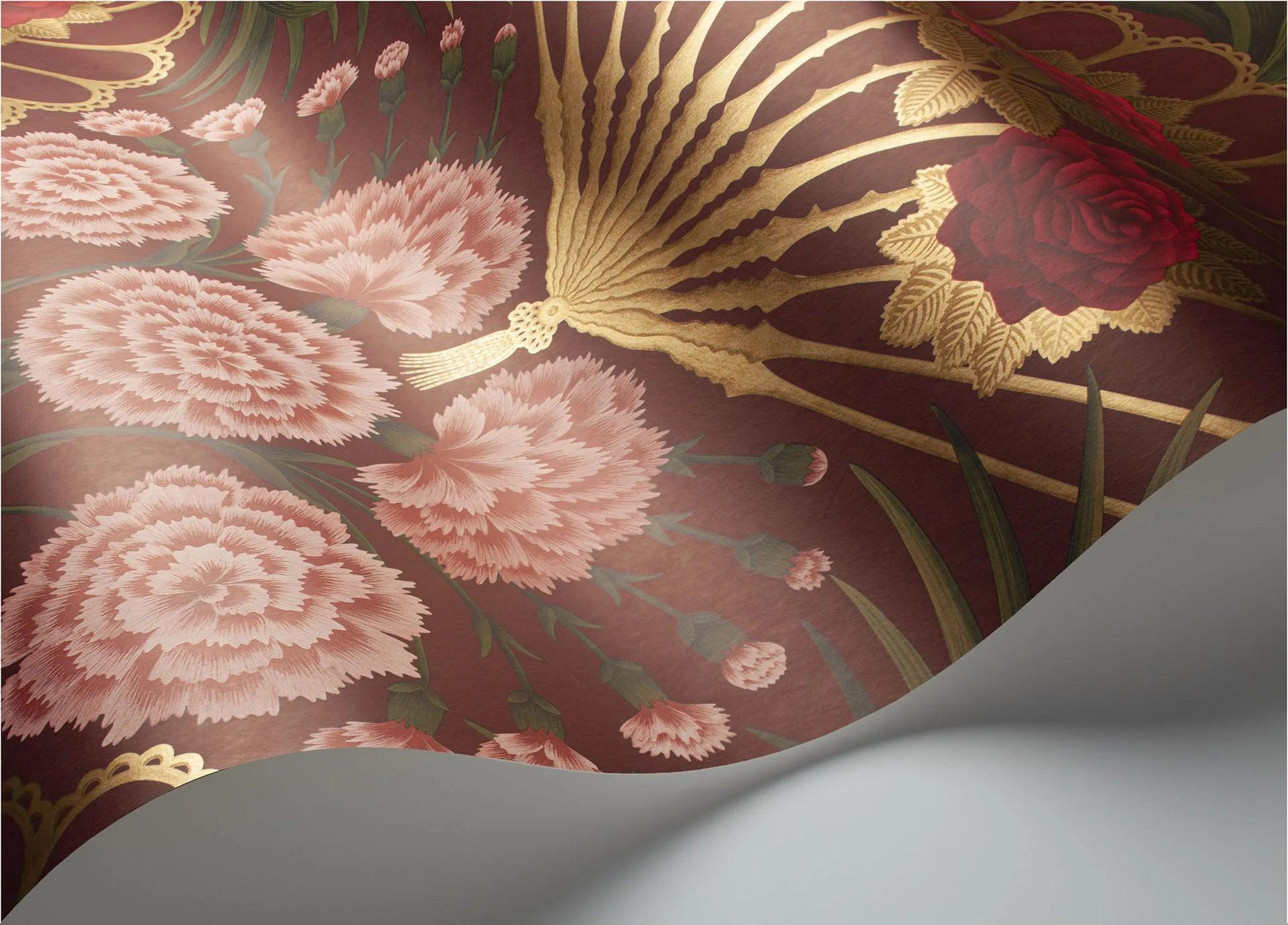Tapeta SEVILLE - Flamenco Fan bordowy Cole & Son Eye on Design