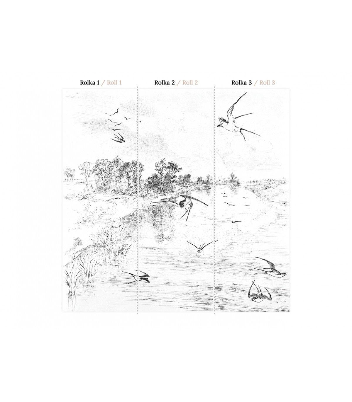 Tapeta SWALLOW Wallcolors Eye on Design