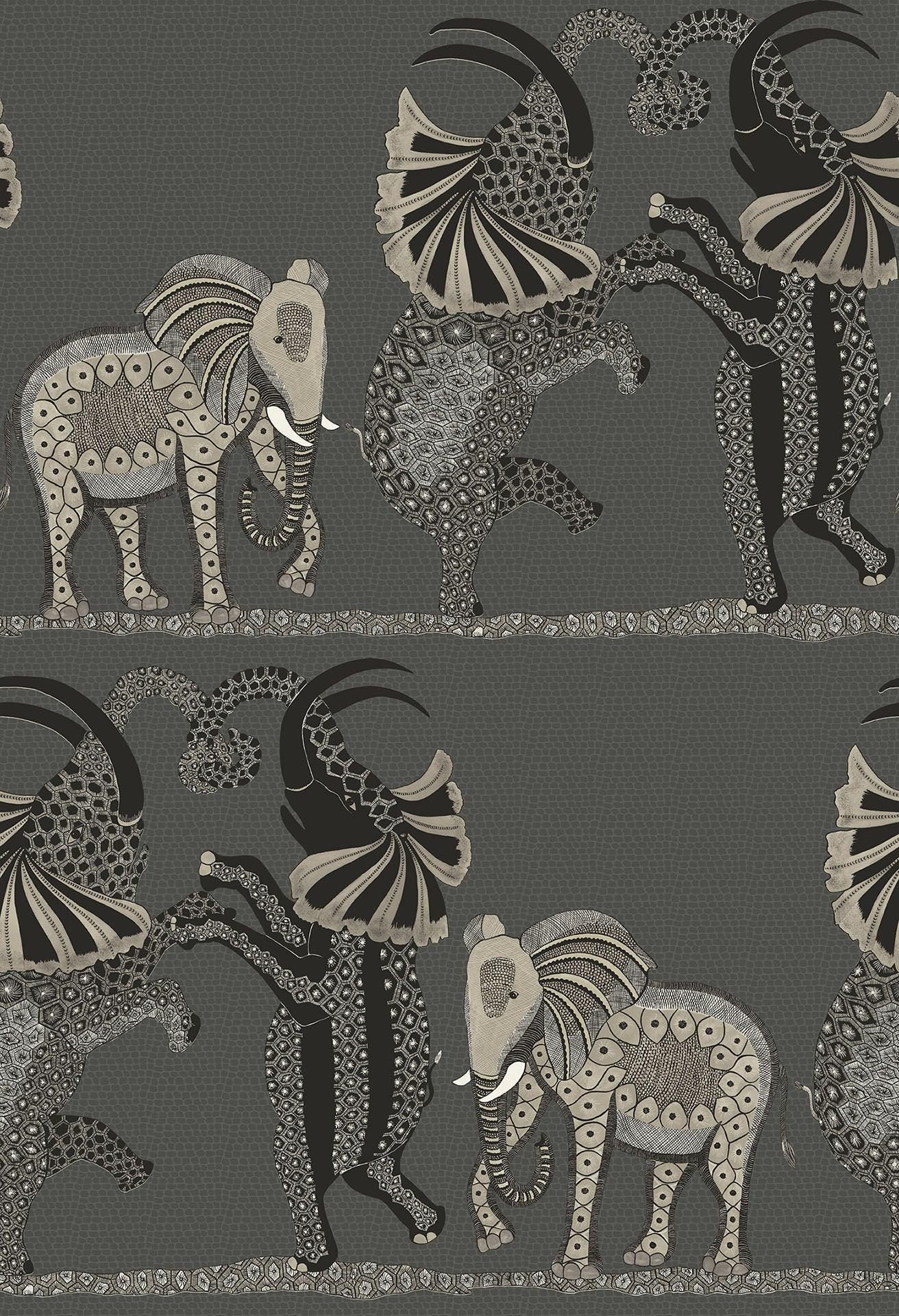 Tapeta THE ARDMORE COLLECTION - Safari Dance ciemnoszary Cole & Son Eye on Design