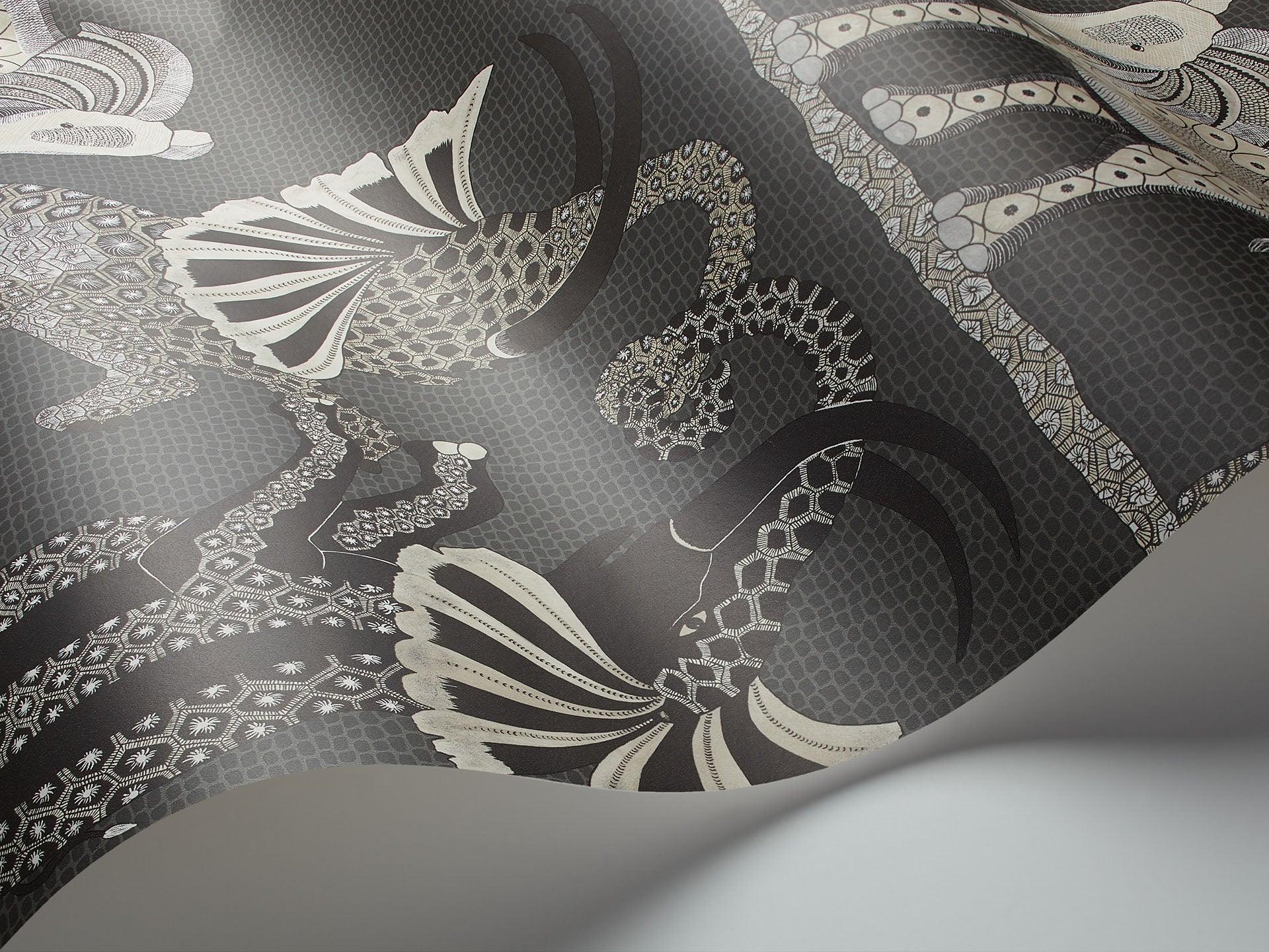 Tapeta THE ARDMORE COLLECTION - Safari Dance ciemnoszary Cole & Son Eye on Design