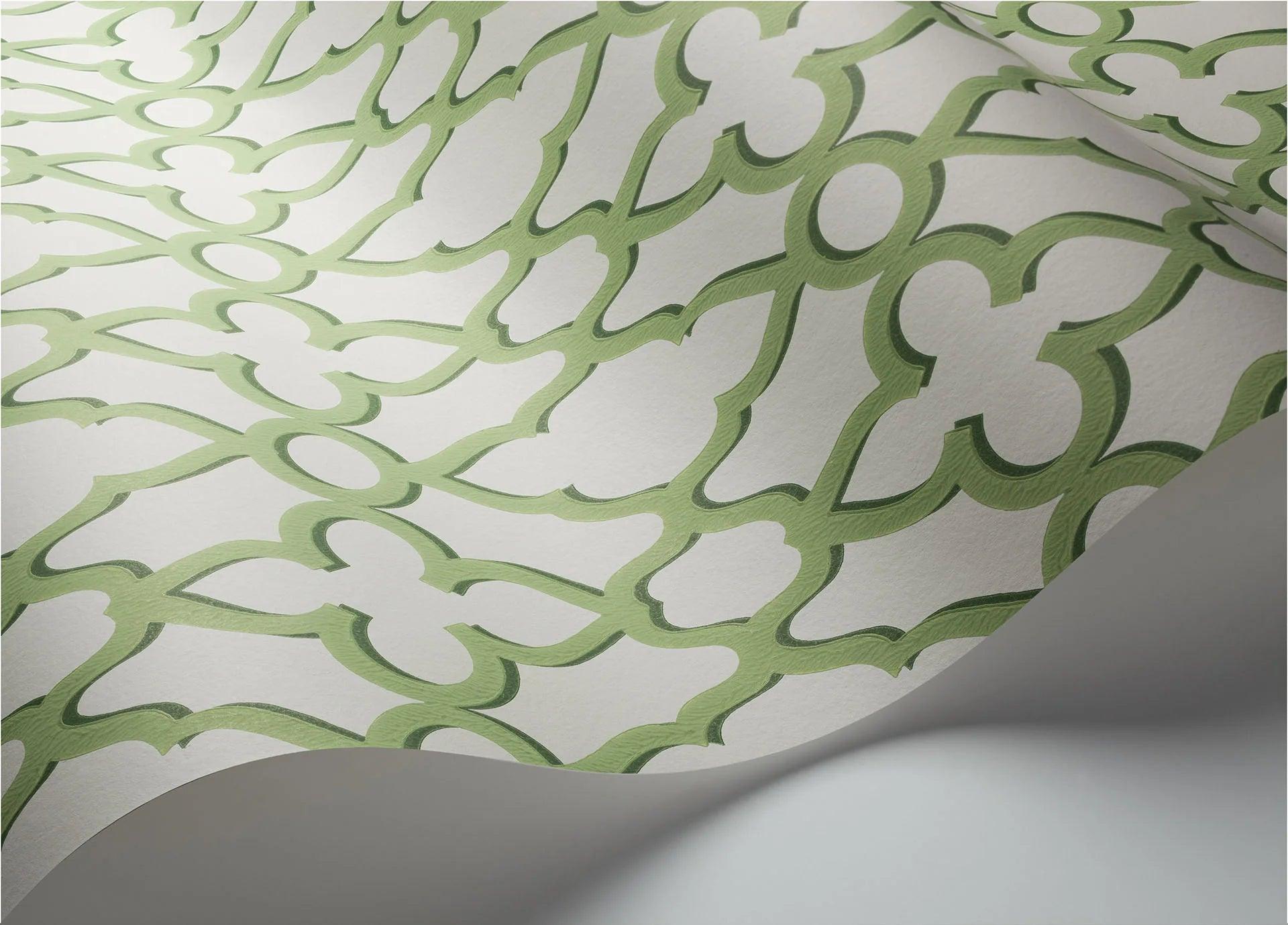 Tapeta THE PEARWOOD COLLECTION - Treillage zielony na kremie Cole & Son Eye on Design