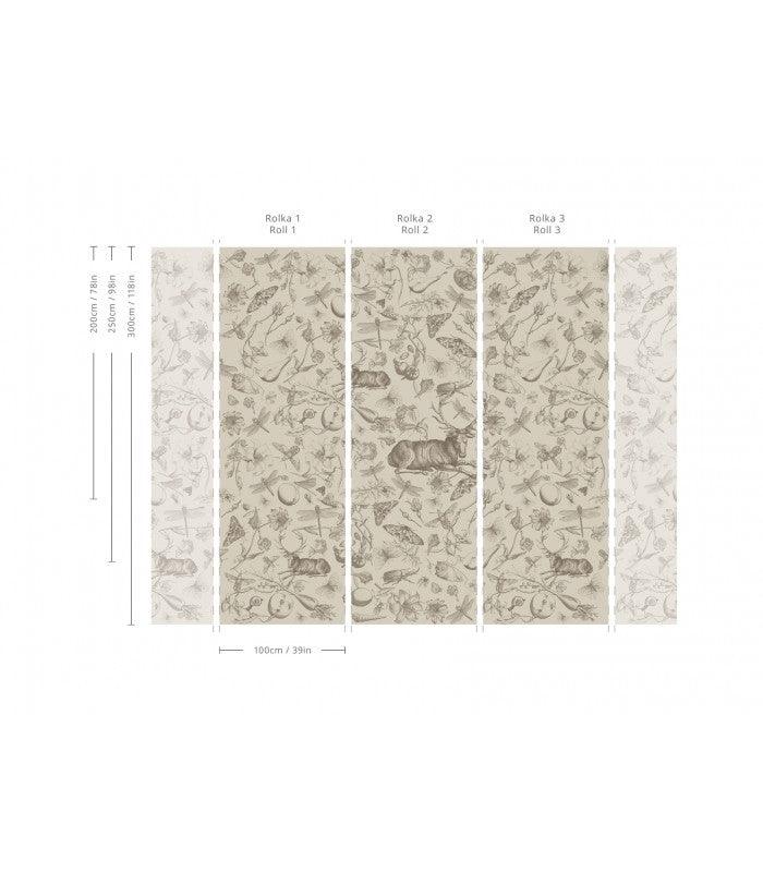 Tapeta VINTAGE BOTANIC jasnobrązowy Wallcolors Eye on Design