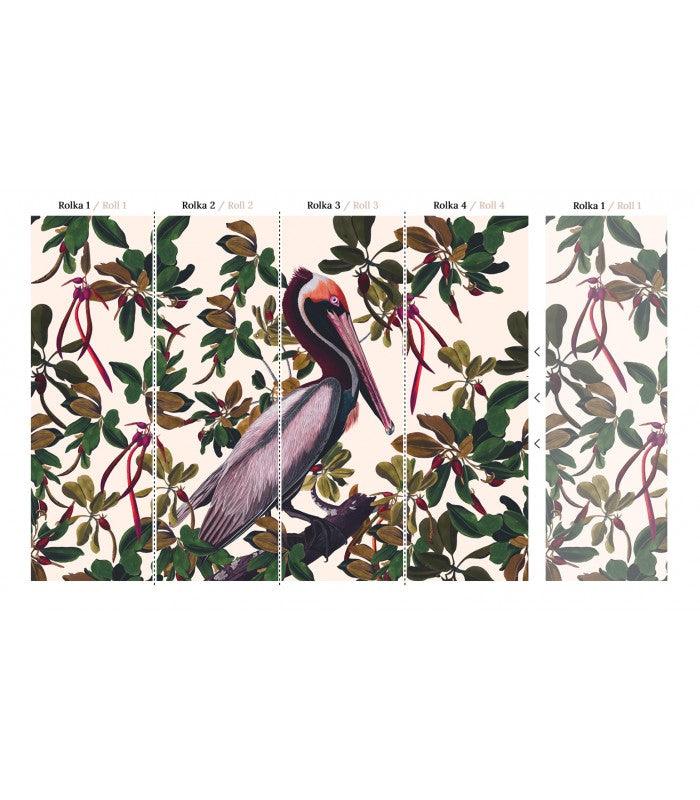 Tapeta VINTAGE PELICANS Wallcolors Eye on Design