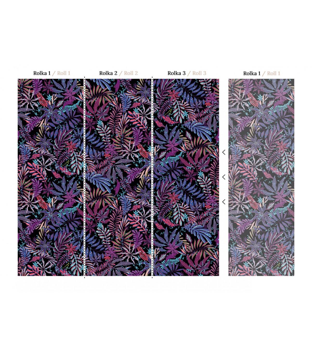 Tapeta VIOLET LEAVES Wallcolors Eye on Design