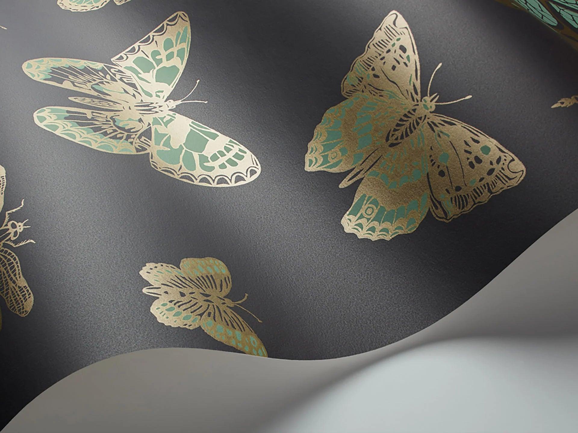 Tapeta WHIMSICAL - Butterflies & Dragonflies czarny Cole & Son Eye on Design