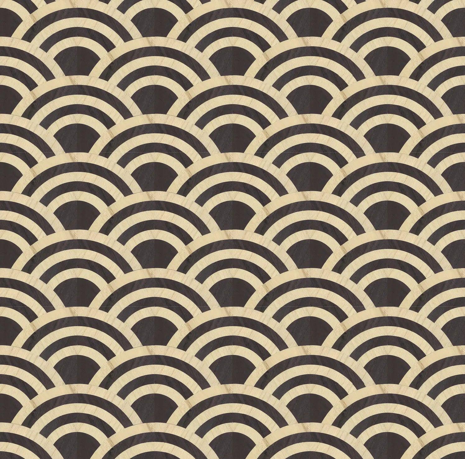 Tapeta z forniru drewnianego LUCKY O'S - BRICH & BLACK Arte Eye on Design