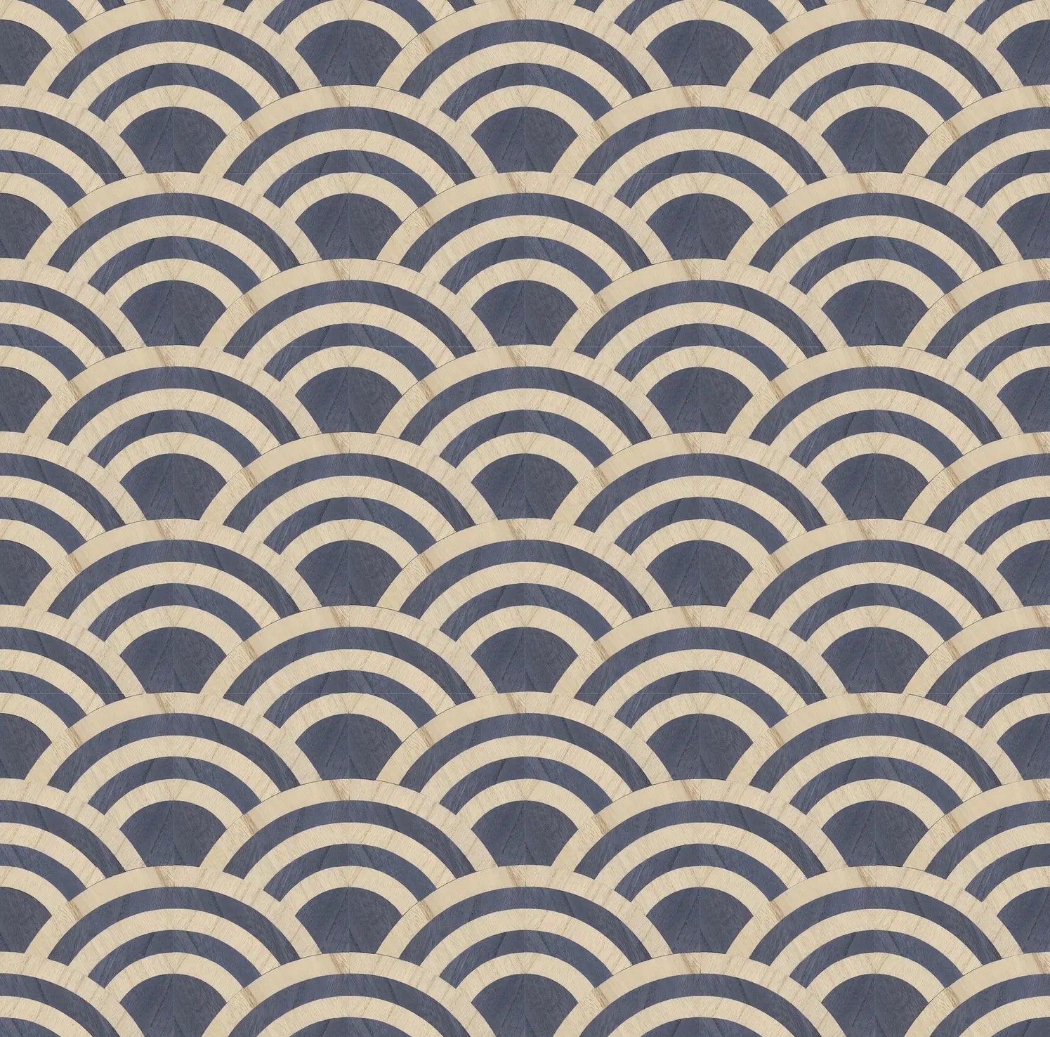 Tapeta z forniru drewnianego LUCKY O'S - BRICH & BLUE Arte Eye on Design