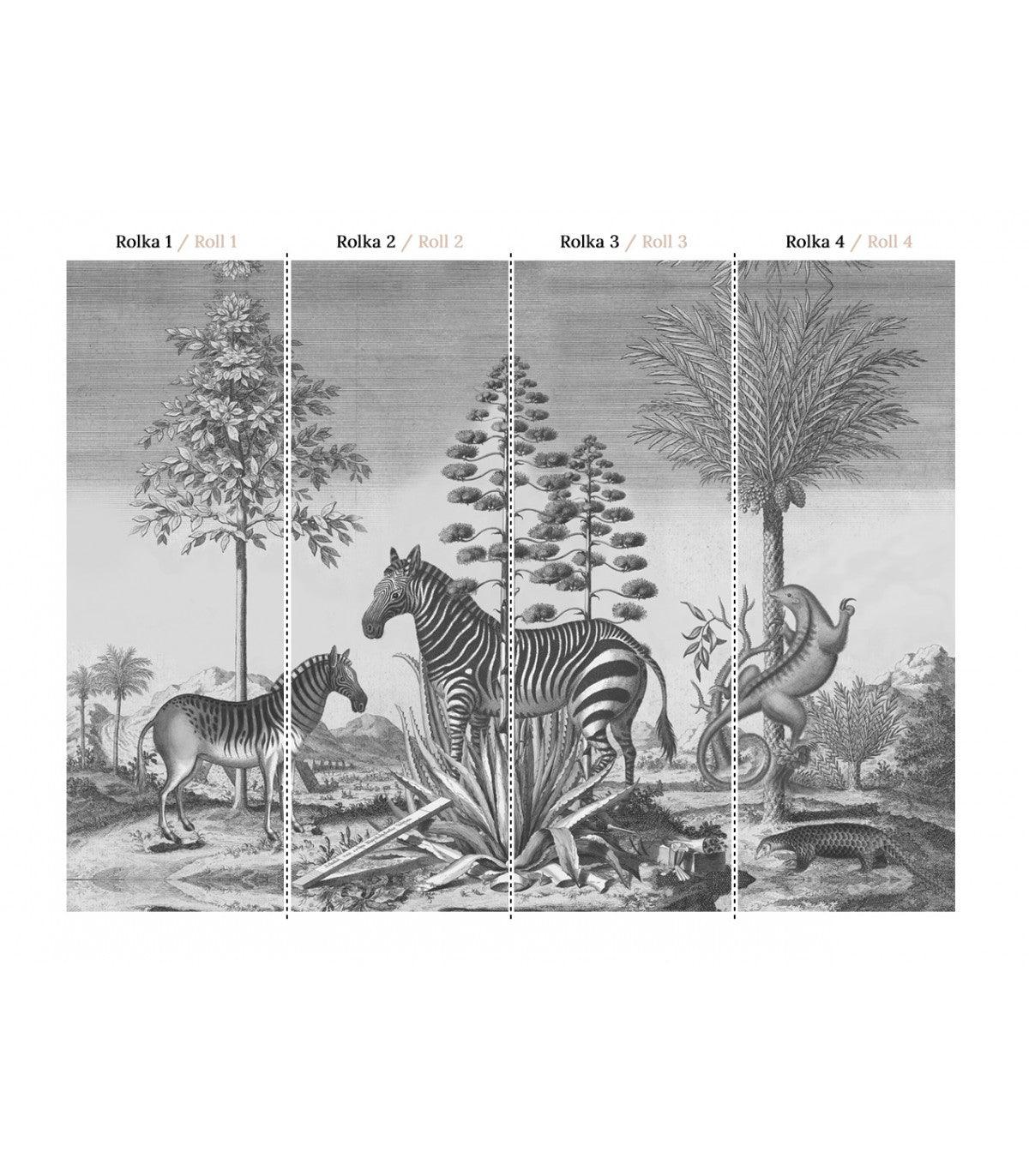 Tapeta ZEBRA ON AGAVE Wallcolors Eye on Design