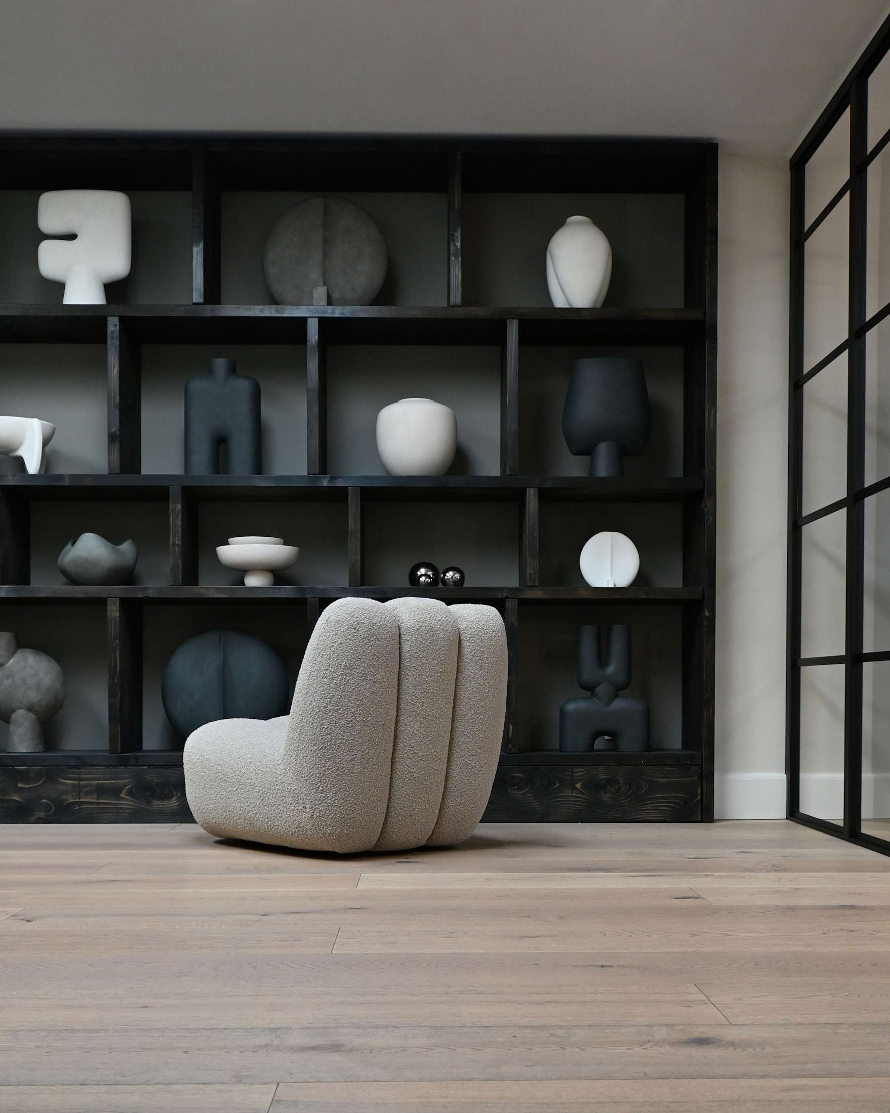 Fauteuil TOE beige bouclé