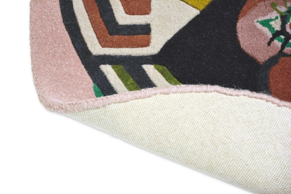 Ronde tapijt ZODIAC MAAGD beige-groen