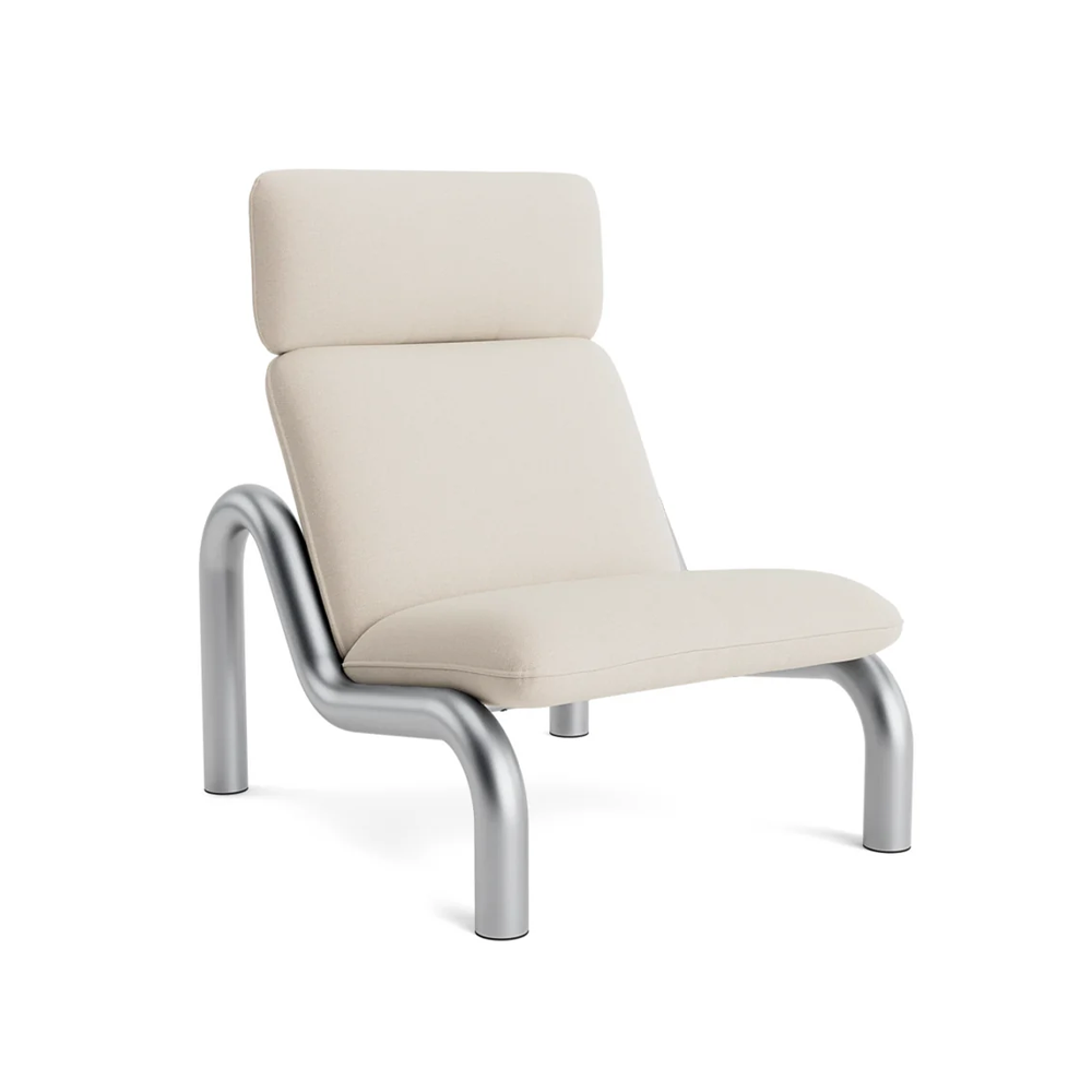 Gestoffeerde fauteuil TUBE met stalen basis