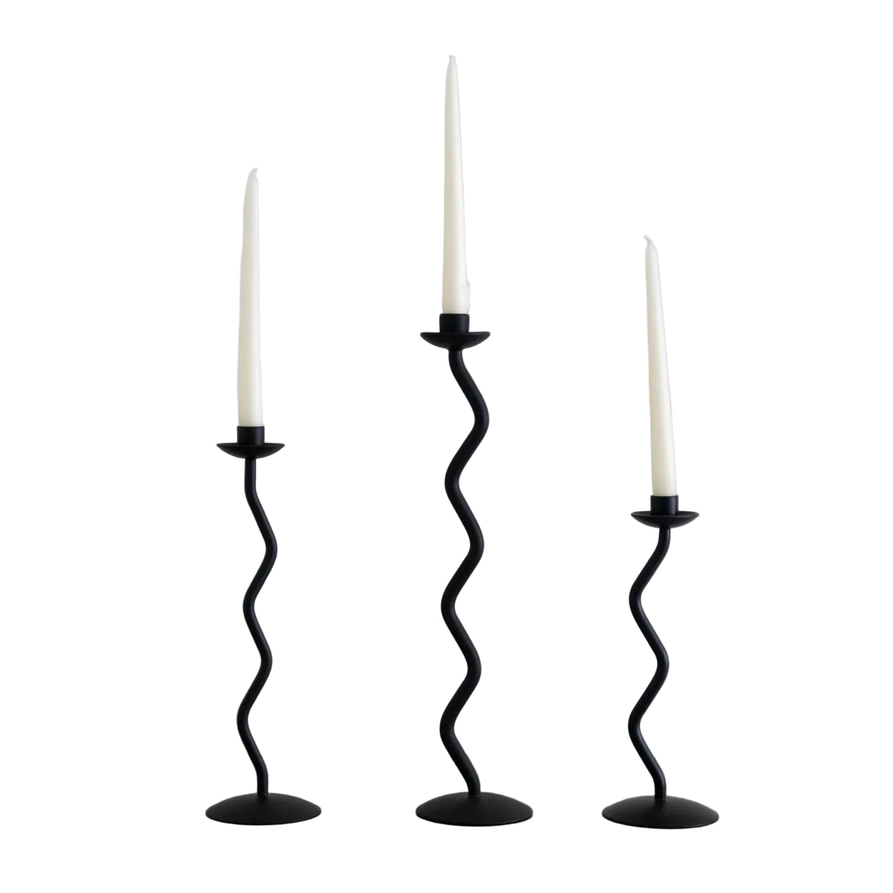 WAVE Steel Candle Holder Set